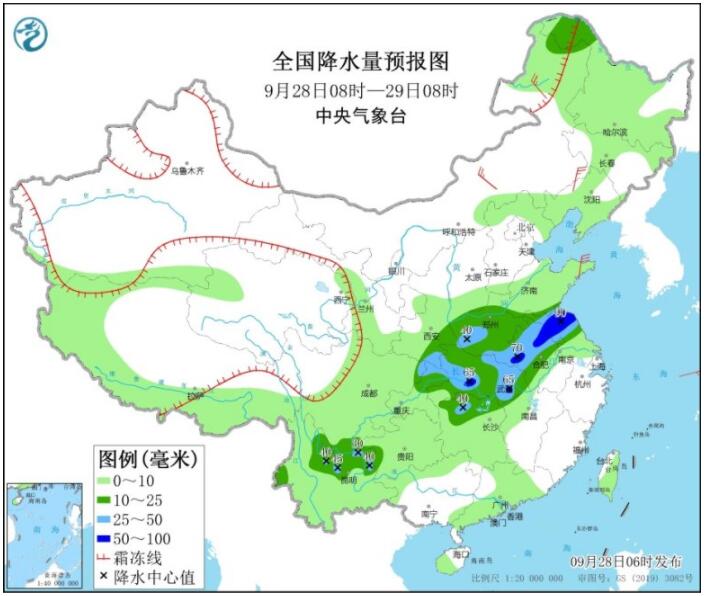 江南华南等地仍持续高温天 “蒲公英”逐渐向日本东南部靠近