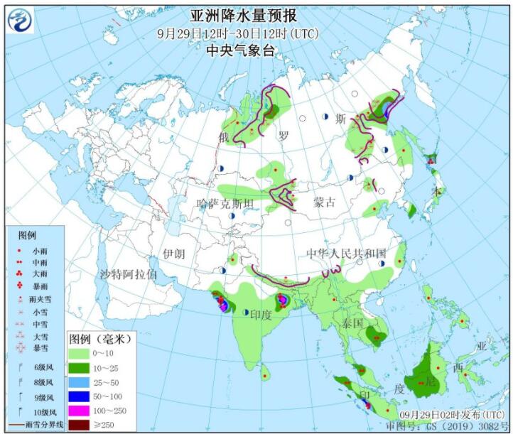 9月29日国外天气预报：台风蒲公英影响日本迎明显降雨