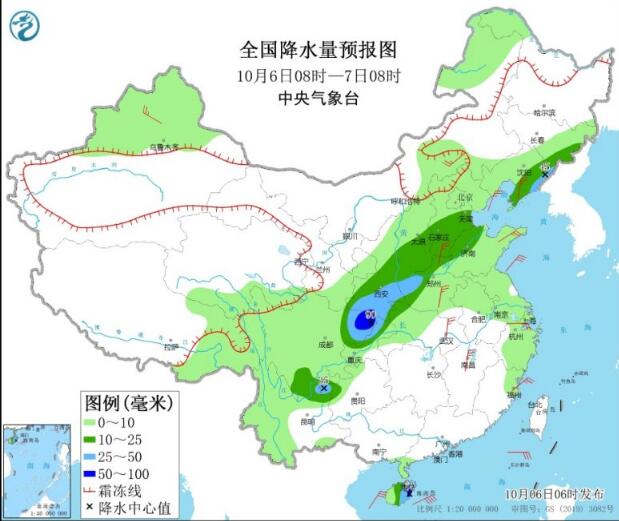 国庆第6天四川陕西等地仍有强降雨 新疆甘肃等地将有降雪天气