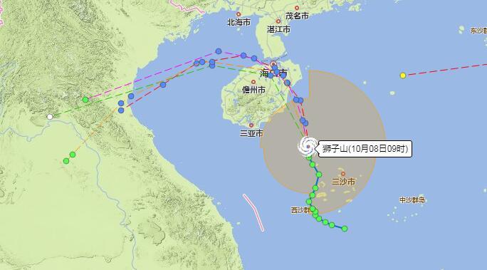 17号海南台风路径实时发布系统更新消息 台风狮子山未来对海南有什么影响