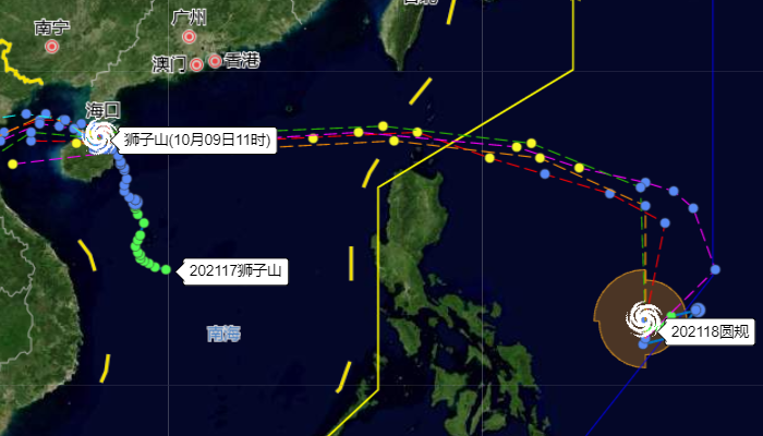 福建台风网第18号台风最新路径图发布 台风圆规对福建有影响吗