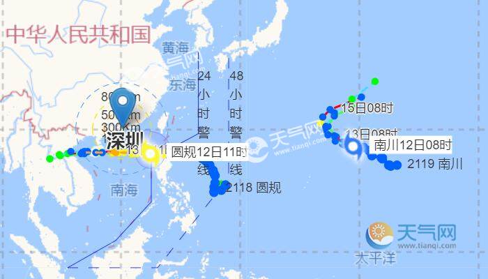 18号19号台风路径图实时发布"双台风"路径实时发布系统路径走势图