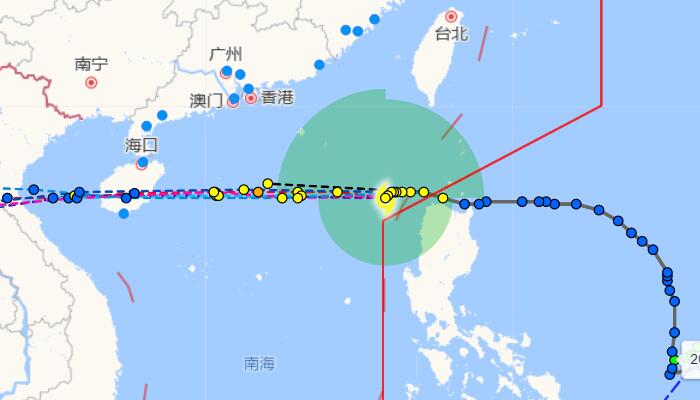温州台风网台风圆规路径图 受其影响浙江温州等地雨势强劲