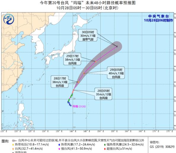 2021年20号台风最新消息路径图 台风玛瑙最新路径实时图(持续更新)