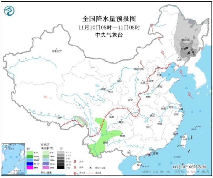 东北地区仍有明显降雪 内蒙古西藏大风显著