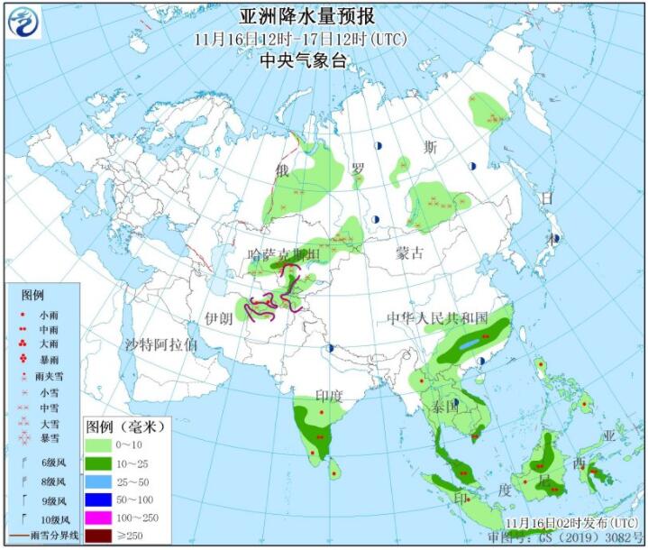 11月16日国外天气预报：印度北部仍持续较严重雾霾天气