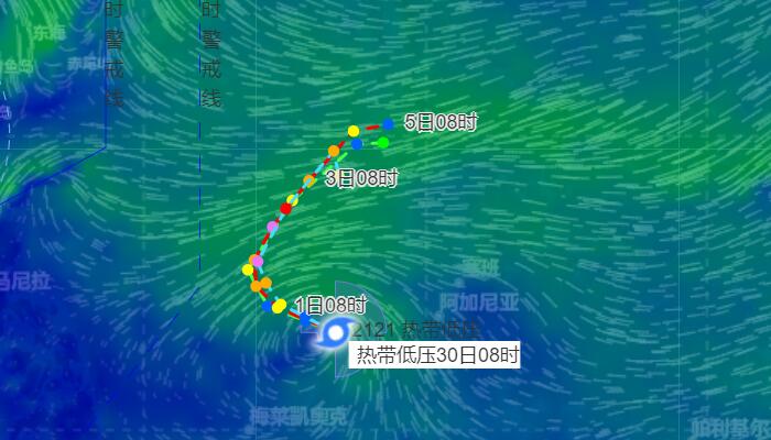 温州台风网21号台风路径图 “妮亚图”对浙江有影响吗