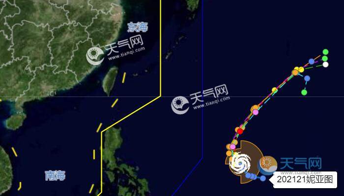 12月台风妮亚图实时路径图发布：目前距菲律宾马尼拉偏东约1680公里