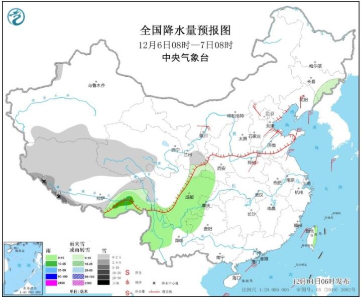 新疆西藏青海等有小到中雪 内蒙古黑龙江等大风明显
