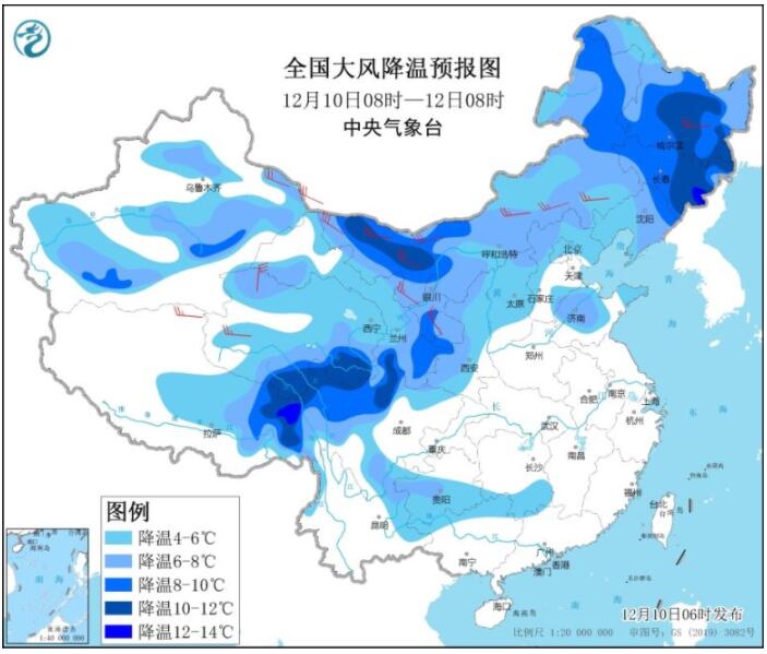 冷空气来袭我国大部明显降温 西北东北等迎较强降雪