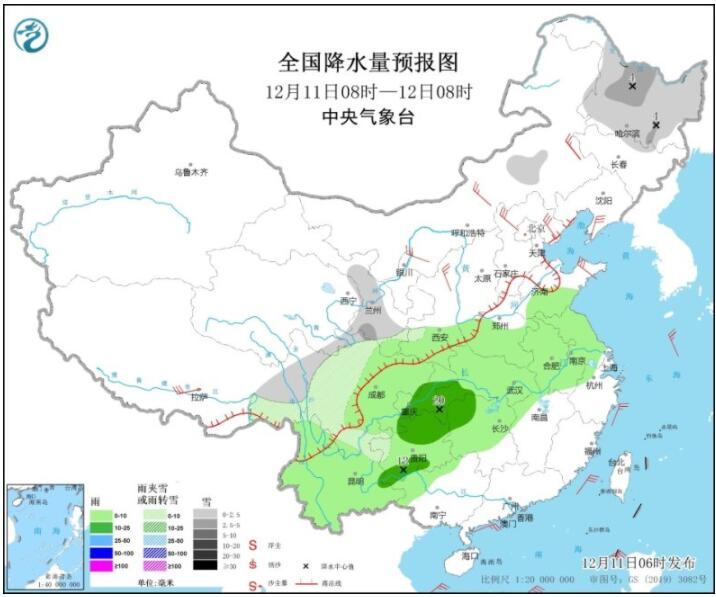 冷空气影响中东部继续降温伴大风 黑龙江内蒙古等仍有降雪