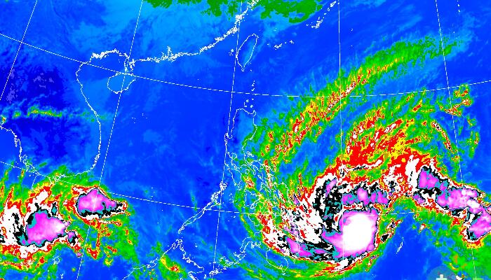 2021年22号台风雷伊高清卫星云图追踪 云系较庞大已经扫到菲律宾大部