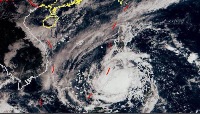 第22号台风“雷伊”最新实时路径图发布 台风雷伊今晚移入南海东南部海面