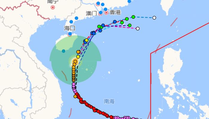 22号台风最新路径图发布系统 台风雷伊减弱至12级台风级