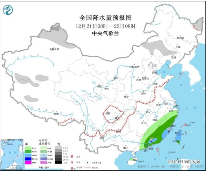 12月21日国外天气预报：北美洲部分地区将现大暴雪