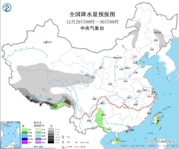 新疆西藏吉林等有明显降雪 贵州海南等有小到中雨 