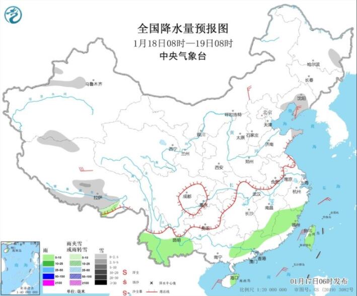 广西湖南江西等仍有降雨 东北新疆西藏等弱降雪