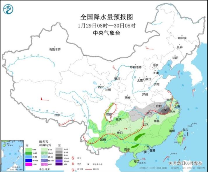 未来3天南方多阴雨雪天气 今安徽浙江湖南等仍有较强降雪