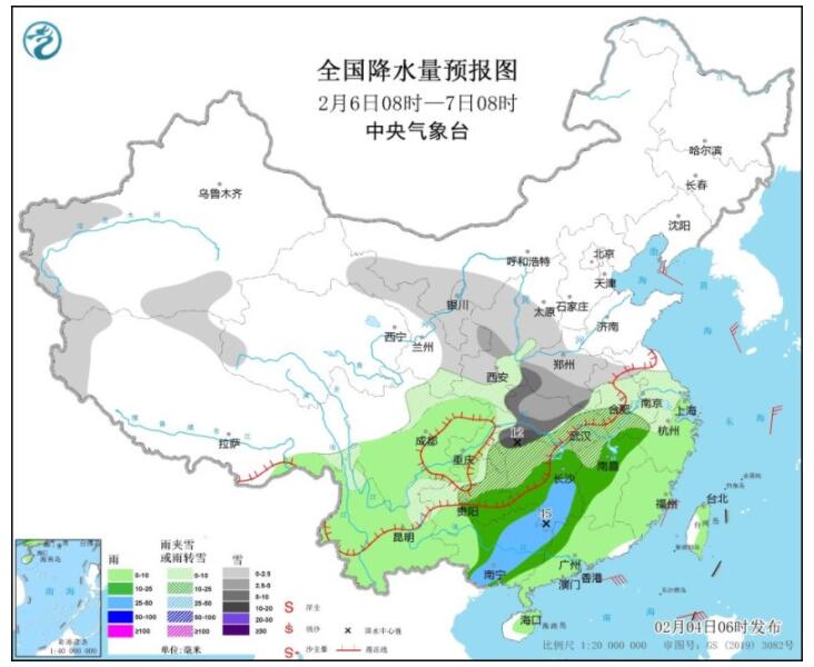 春节第五天青藏西藏有大雪 西北黄淮等地有雨雪天气