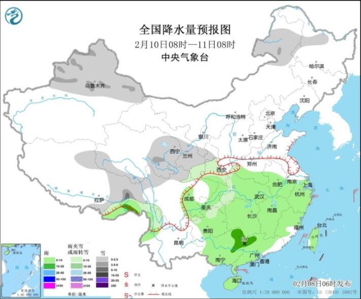 贵州湖南湖北等仍有雨雪 东海台湾海峡等大风显著