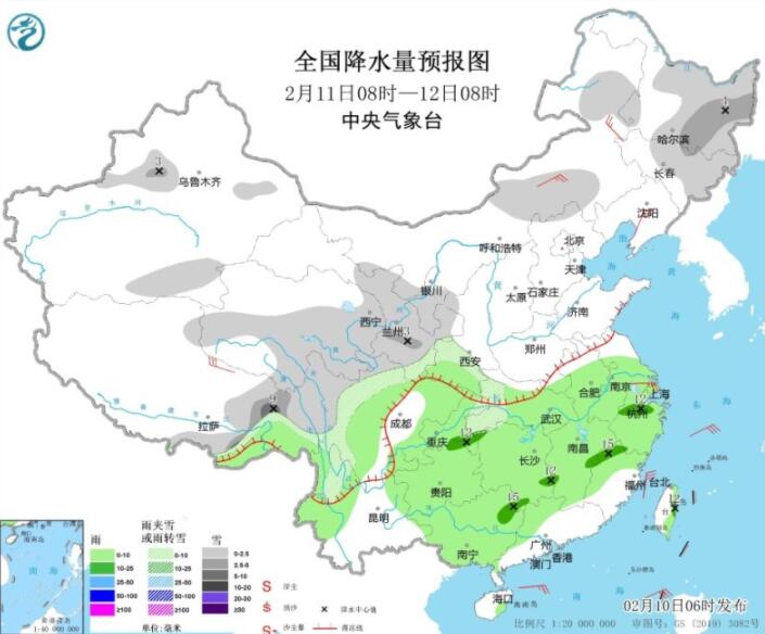 贵州重庆湖北湖南等仍有雨雪 西南江南华南等继续阴雨天