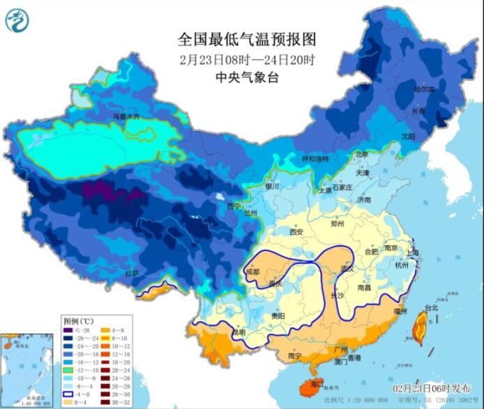 广西江西福建等最低温达0℃ 海上大风黄色预警发布