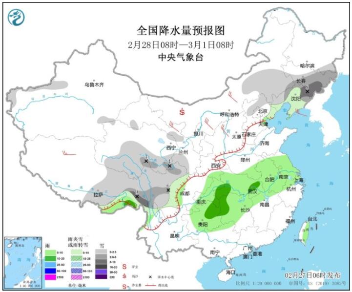 西北华北等地受冷空气影响气温下降 贵州江汉等地小到中雨