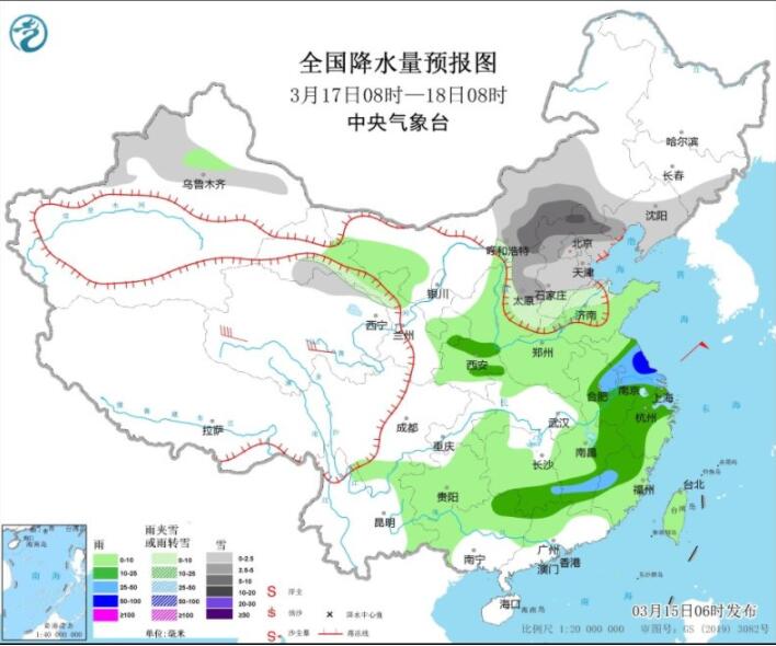 西北及北京河南等沙尘侵扰 内蒙古新疆东北仍有较强降雪