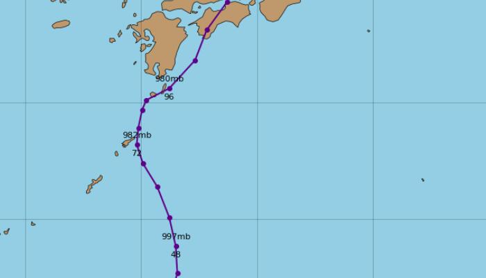 今年4号台风艾利胚胎路径图最新消息 四号台风正在酝酿未来路径预测图