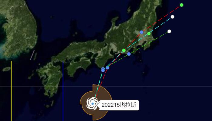 15号台风塔拉斯生成最新路径走势图：瞄准日本