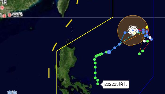 台风“帕卡”最新路径图走势预测 未来会影响广东吗
