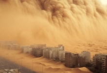 实拍内蒙古沙尘暴：如巨型“沙墙” 今部分地区仍有沙尘暴出没