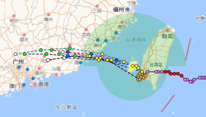 福建台风网第11号台风海葵实时路径图 海葵将给福建省带来强风雨天气