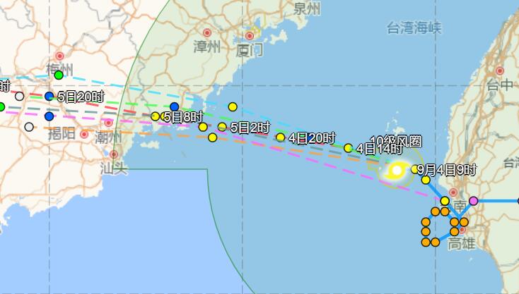 台风“海葵”将于9月5日登陆粤闽交界沿海 海葵影响福建沿海等局地有特大暴雨