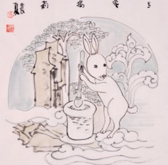 中秋节的故事：玉兔捣药