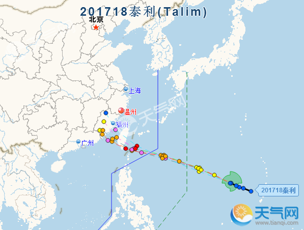 海南台风路径实时发布系统 台风泰利登陆时风力或高达16级