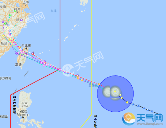 浙江台风路径实时发布系统 台风泰利超强"登基"对浙江有影响吗