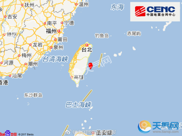台湾地震最新消息:台湾花莲县海域发生5.5级