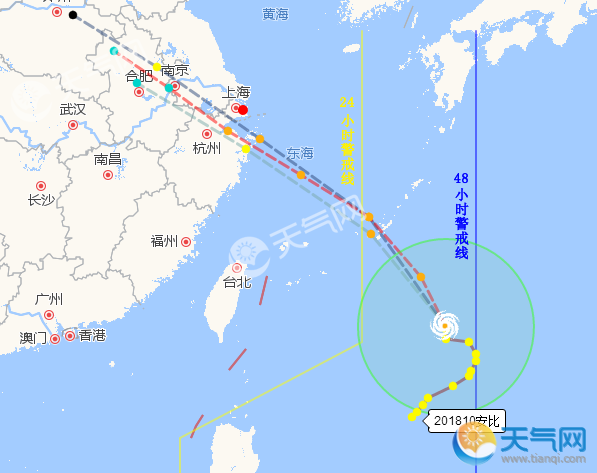 十号台风安比最新路径 22日登陆浙江还是上海