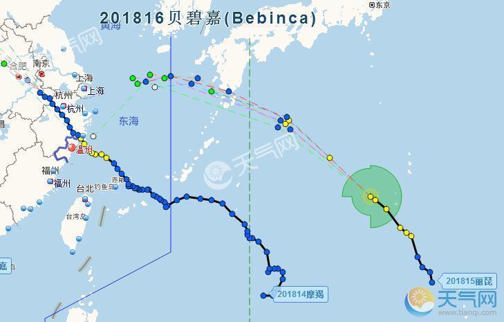 15号台风最新消息2018 台风丽琵加强到10级先登日本再袭中国