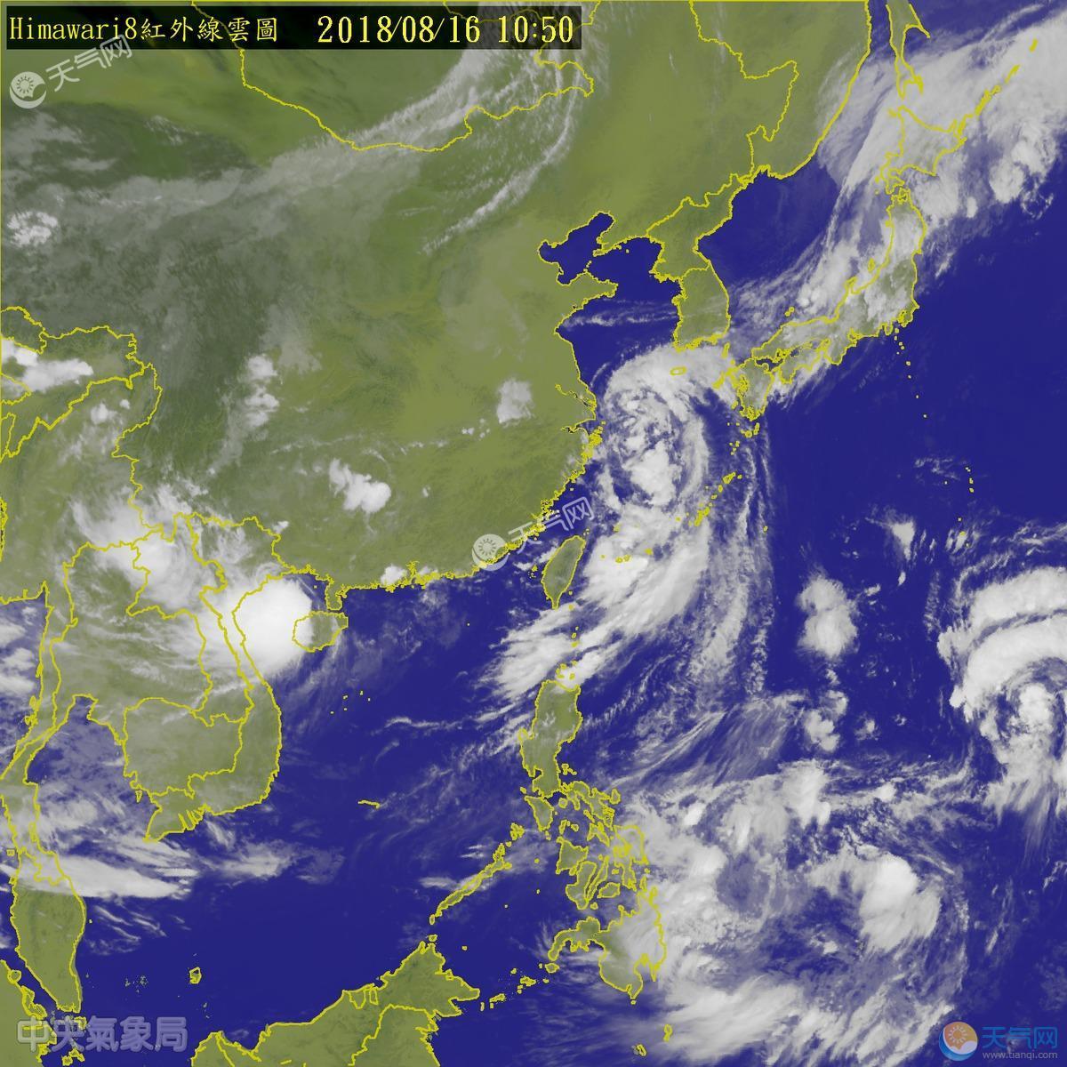 2018年8月16日19号台风卫星云图滚动播放(实时更新)