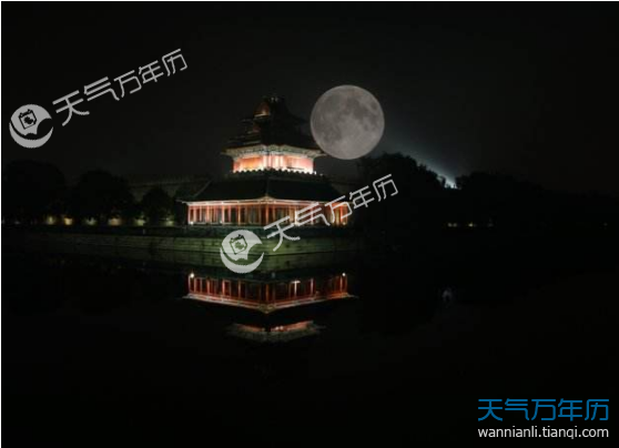 中秋赏月吃月饼图片 2018年中秋节看月亮的图画