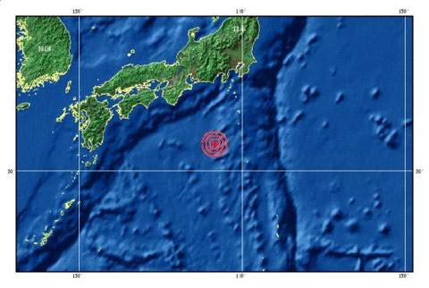 日本本州东部海域发生7.0级地震 (来源:中国地震台网)