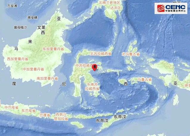 印尼地震最新消息2019苏拉威西爆发一次51级地震