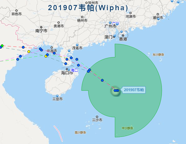 颱風韋帕襲來廣東海南廣西現暴雨暴雨藍色預警發佈