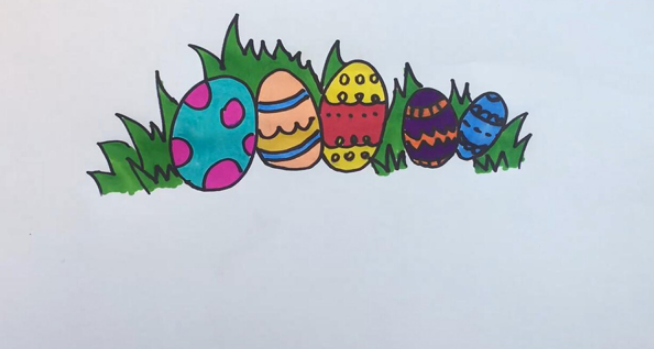 儿童简笔画鸡蛋七彩图片