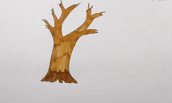 树干简笔画怎么画树干的简笔画步骤图解教程