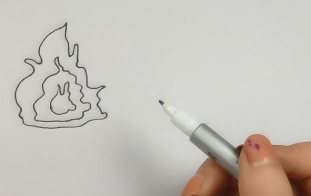 火的简笔画怎么画 火的简笔画步骤图解教程