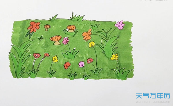 花园简笔画怎么画 花园的简笔画步骤图解教程