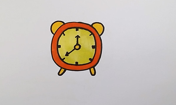 简笔画时钟的画法图片